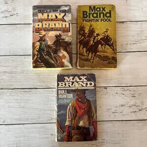 Max Brand Western Book Bundle Fightin Fool Tamer Of The Wild Bull Hunter
